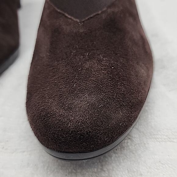 MUNRO FRANCEE WOMENS BROWN KID SUEDE ANKLE BOOTIES SIZE 10 NEW - Picture 3 of 16